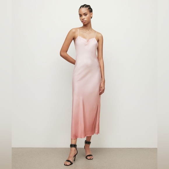 All Saints Dresses & Skirts - ALLSAINTS Ombre 2-In-1 Dress in Pink Nectar Slip Dress Size M
